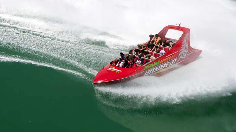 Experience the raw speed and pure thrill of high-powered Jet boating on Auckland's scenic Waitemata harbour...