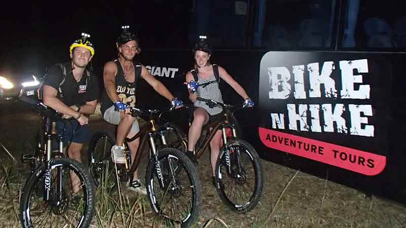 
Mountain biking? at night? on the Bump Track? are you serious?? Yep.