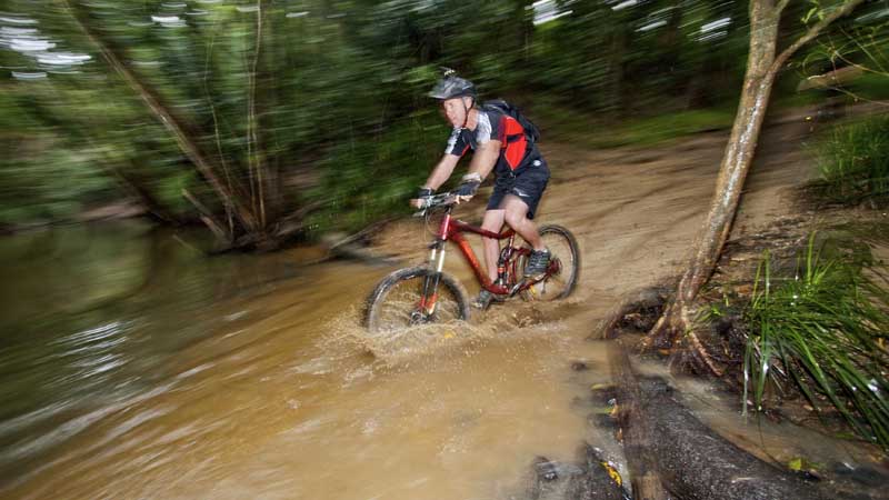 
Mountain biking? at night? on the Bump Track? are you serious?? Yep.