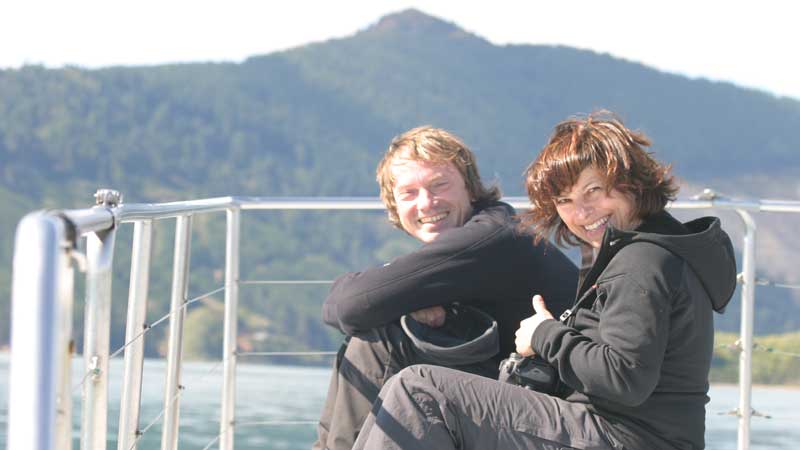 Dolphin Viewing in the very calm waters of New Zealand's famous Marlborough Sounds.